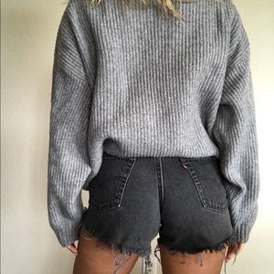 Grey knit sweater